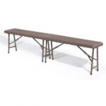 BANCO DE ASIENTO PLEGABLE PLEGABLE 183CM MARE PORTÁTIL BIRRERIA MARRÓN 208V