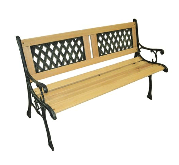 BANCO BANCO ASIENTO RESPALDO MADERA CM 122x54x73 h JARDÍN EXTERIOR 3 PLAZAS 097