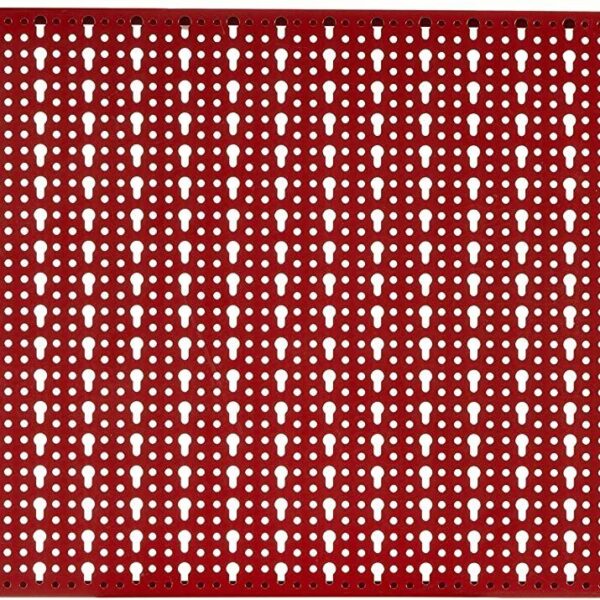 PANEL PERFORADO PARA HERRAMIENTAS PARED DE HERRAMIENTAS 578 ROJO CON GANCHOS