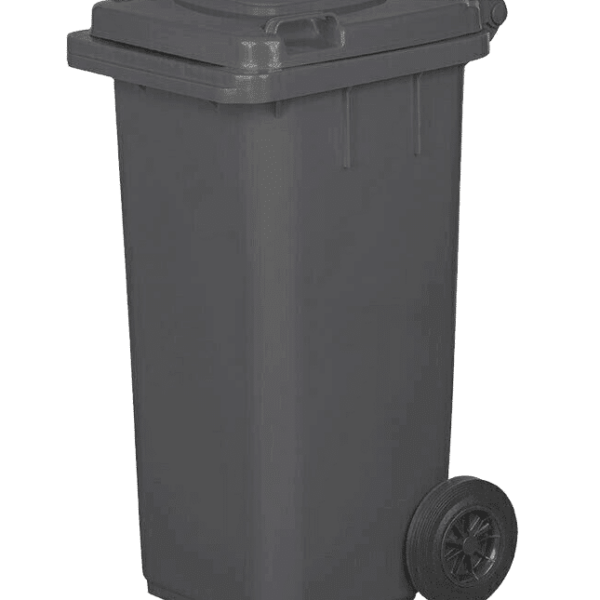 CUBO DE BASURA 120 LT EN840 NORMAS HACCP TAPA GRIS