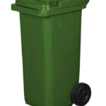 CUBO DE BASURA 120 LT EN840 HACCP TAPA VERDE