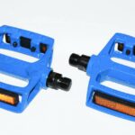 PAR DE PEDALES ANTIDESLIZANTES BICICLETA DE MONTAÑA BICICLETA MTB REFLECTANTE AZUL WS