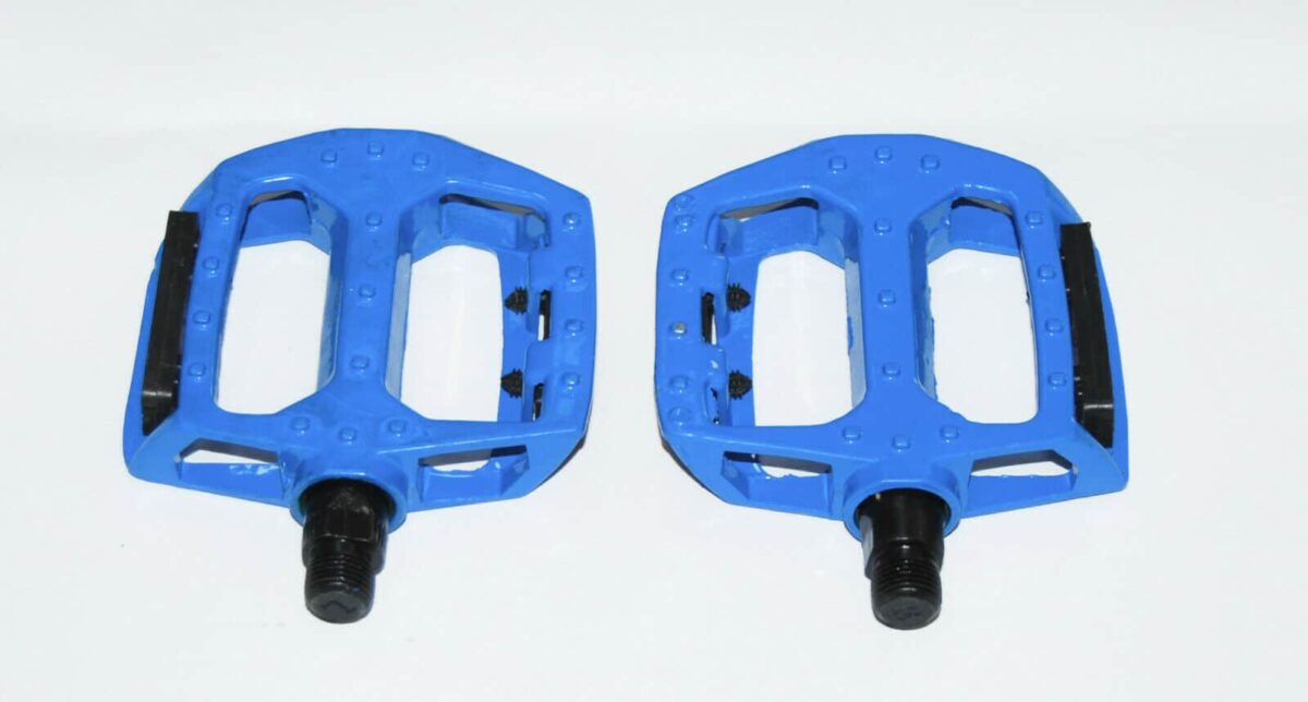 PAR DE PEDALES ANTIDESLIZANTES BICICLETA DE MONTAÑA BICICLETA MTB REFLECTANTE AZUL WS