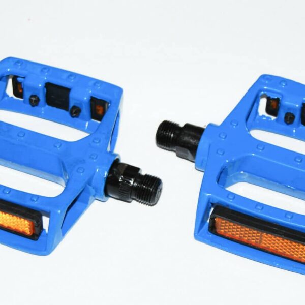 PAR DE PEDALES ANTIDESLIZANTES BICICLETA DE MONTAÑA BICICLETA MTB REFLECTANTE AZUL WS
