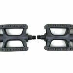 PAR DE PEDALES ANTIDESLIZANTES BICICLETA DE MONTAÑA BICICLETA MTB NEGRO REFLECTANTE WS