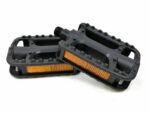 PAR DE PEDALES ANTIDESLIZANTES BICICLETA DE MONTAÑA BICICLETA MTB NEGRO REFLECTANTE WS