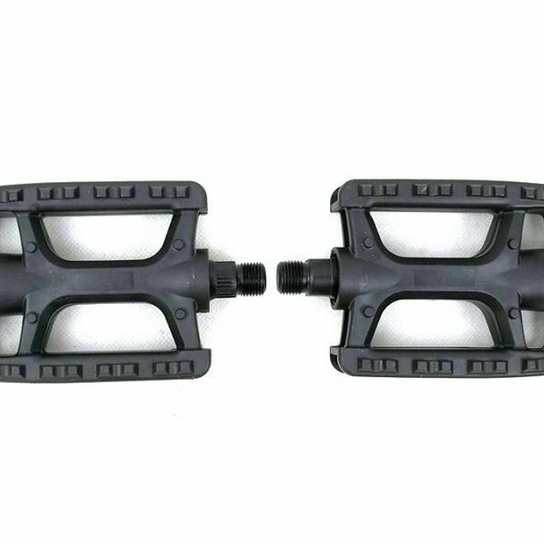 PAR DE PEDALES ANTIDESLIZANTES BICICLETA DE MONTAÑA BICICLETA MTB NEGRO REFLECTANTE WS