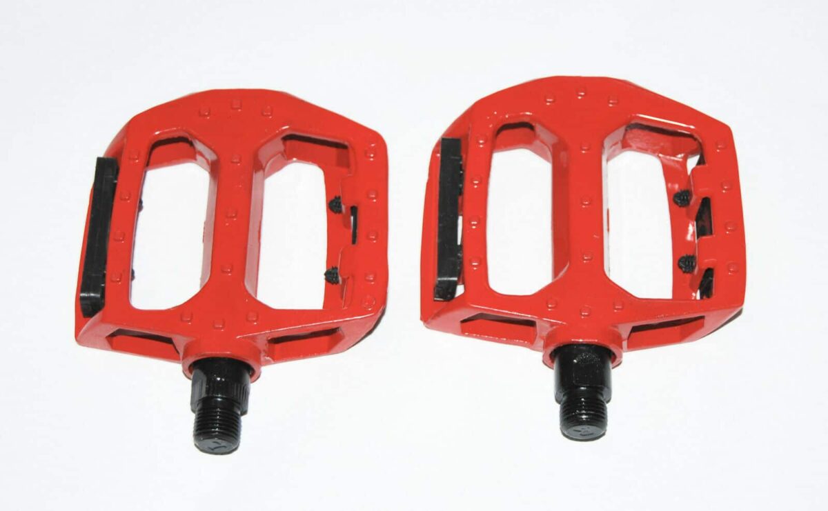 22999 PAR DE PEDALES ANTIDESLIZANTES BICICLETA DE MONTAÑA BICICLETA MTB ROJO REFLECTANTE WS