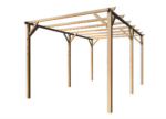 Kit de pérgola con pérgola de madera 3x5 mt cubierta 2 piezas arella media caña de bambú 71926be