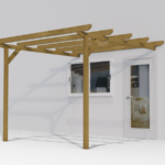 PÉRGOLA DE PARED 3x3 MT MADERA TRATADA EN AUTOCLAVE GARDEN 453 GC