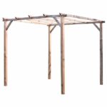 Kit de pérgola con pérgola de madera 3x3 mt cubierta 2 piezas cañas de bambú arella 1,5x3 mt 911cin