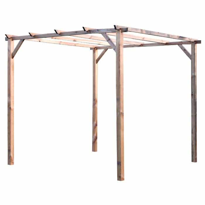 17028 Kit de pérgola con pérgola de madera 3x3 mt cubierta 2 piezas cañas de bambú arella 1,5x3 mt 911cin