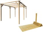 Kit de pérgola con pérgola de madera 3x5 mt cubierta 2 piezas arella media caña de bambú 71926be