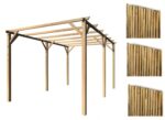 Kit de pérgola con pérgola de madera 3x6 mt cubierta 3 piezas arella 2x3 mt caña de bambú 804vn
