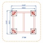 PÉRGOLA BIOCLIMÁTICA CENADOR PÉRGOLA 3x3 MT LAMAS DE ALUMINIO JARDÍN BLANCO