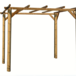 PÉRGOLA PÉRGOLA CENADOR CUBIERTA DE MADERA TOLDO DE JARDÍN 3x3 MT 279