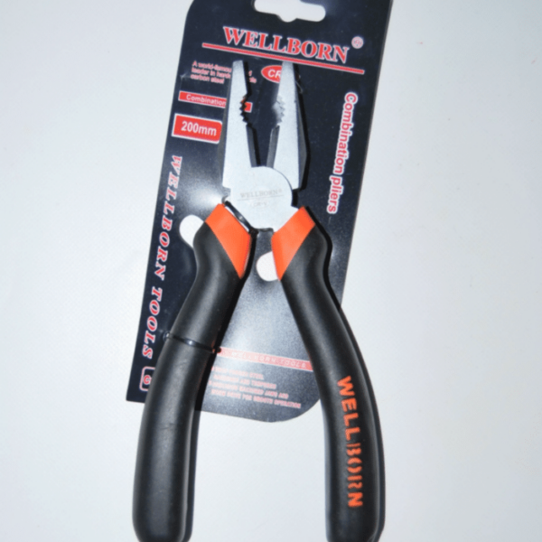ALICATES 8" 200 mm MANGOS AISLADOS CUBIERTOS CON GOMA ANTIDESLIZANTE ELECTRICISTA 552