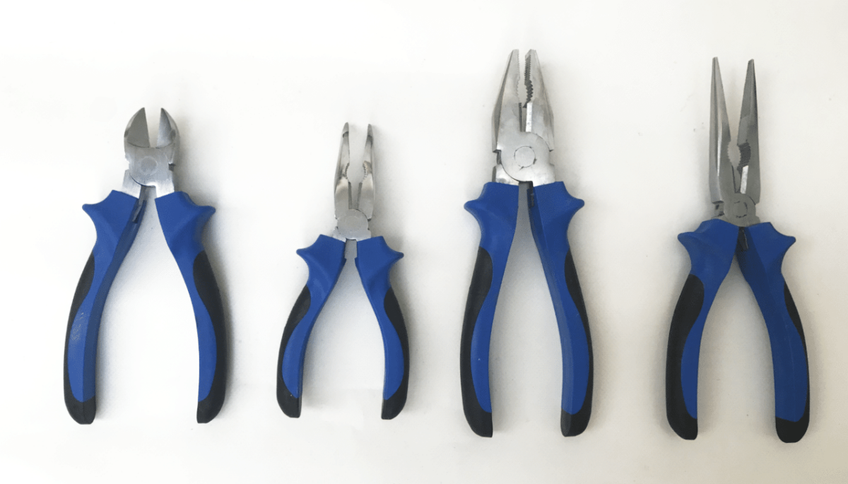 20134 JUEGO DE 4 PINZAS PINZAS TENAZAS RECTAS CURVAS 45 GRADOS 150 200 MM 527 SK