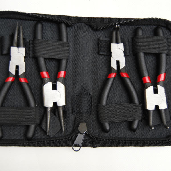 MINI PINZAS SEEGER 4 PIEZAS DE SUJETADORES ANILLOS 175 mm INTERIOR EXTERIOR ENSANCHAR APRETAR 186