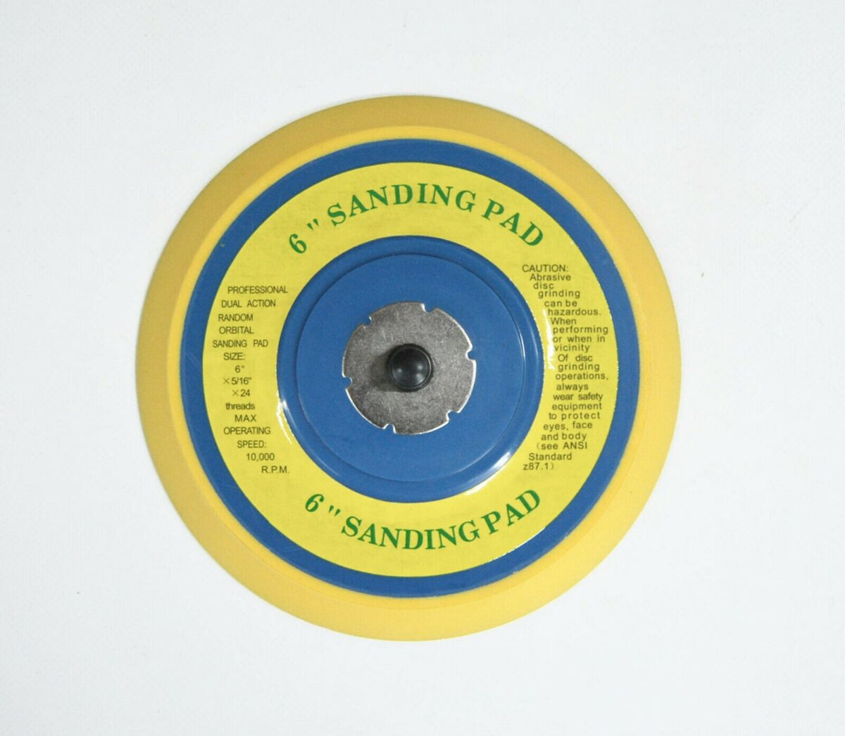 DISCO DE GOMA ALMOHADILLA DE LIJA 150 mm PULIDORA PULIDOR PULIDO 6" PULGADAS