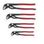 JUEGO DE ALICATES POLIGRIP 4 PIEZAS CON BOTÓN DE LORO AJUSTABLE 175 250 300 400 MM c