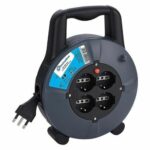 CABLE ELÉCTRICO EXTENSIÓN CARRETE 5 MT METROS 3X1,5 4 ENCHUFES BIP SCHUKO SOCKET 258