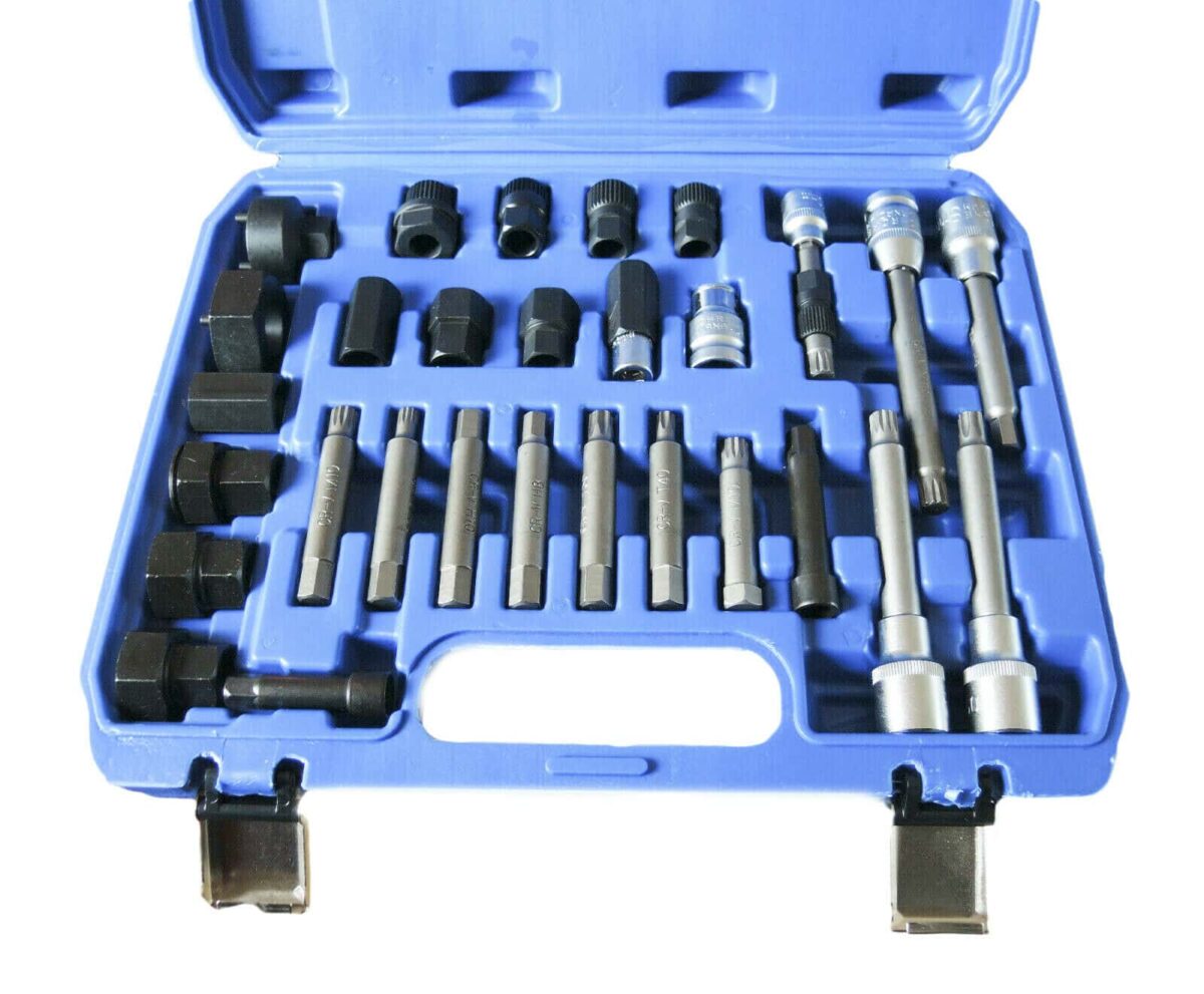 20286 KIT DE LLAVES 30 PIEZAS PIEZAS POLEA POLEA DE DESMONTAJE ALTERNADOR MOTOR DE COCHE BL 276