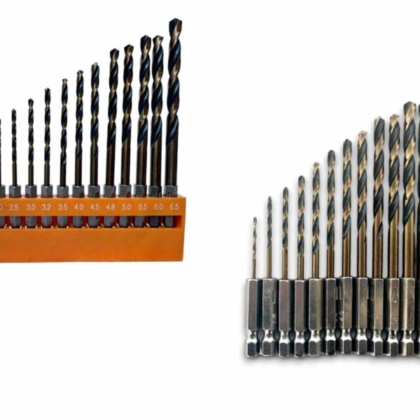 JUEGO DE 13 BROCAS HSS PARA METAL DE 1,5 A 6,5 HEXADECIMAL 1/4" 553HOT