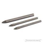 JUEGO TALADROS 3 PIEZAS BALDOSAS DE VIDRIO CERÁMICO ESPEJO AGUJERO DE PERFORACIÓN AGUJERO DE PERFORACIÓN 584 SILV