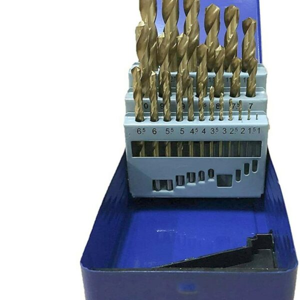 JUEGO DE 25 BROCAS ACERO, HIERRO, ALUMINIO, TITANIO, HSS 1, 13 MM, 345ES