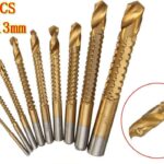 JUEGO DE BROCAS ACERO 9 TALADRO TALADRO TITANIO MADERA HIERRO FRESADO ROSCA 407