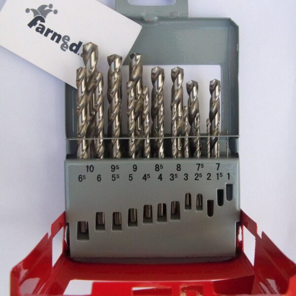 JUEGO DE 19 BROCAS PROFESIONALES ACERO, ALUMINIO, HIERRO CALIDAD