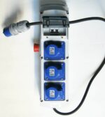 CUADRO ELÉCTRICO MONOFÁSICO PARA OBRA 3 TOMAS DE CORRIENTE CERTIFICACIÓN 16A PULSADOR DE EMERGENCIA 011P