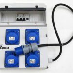 CUADRO ELÉCTRICO PARA LA DISTRIBUCIÓN EN OBRA 4 ENCHUFES 16A CERTIFICACIÓN PO-FRI108