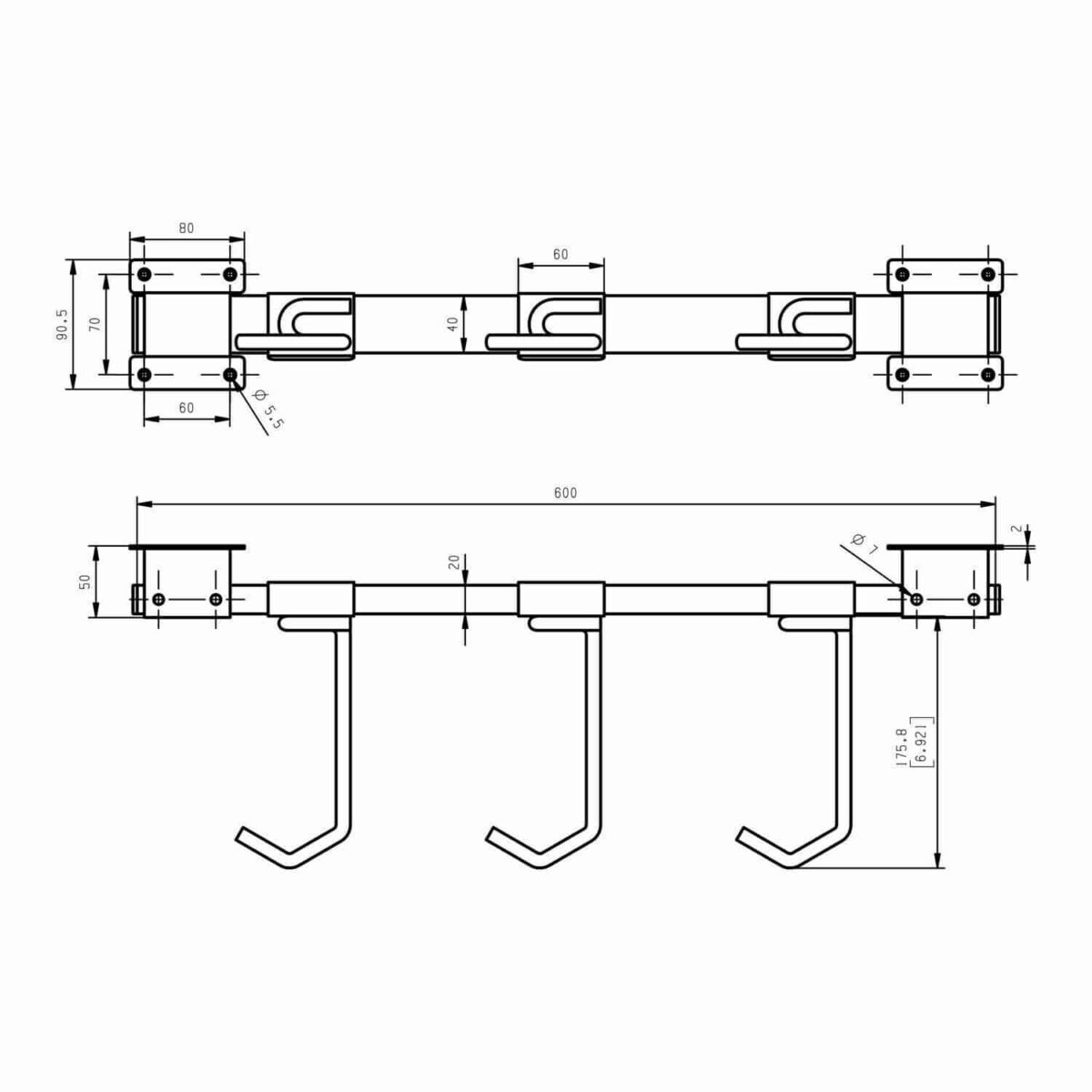 PORTABICICLETAS DE PARED 3 PLAZAS PORTABICICLETAS 921