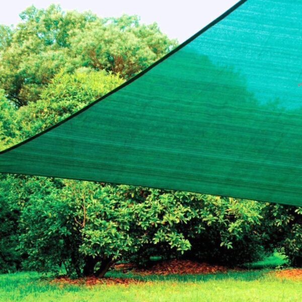 RED DE PROTECCIÓN SOLAR TRIANGULAR VELA VERDE 3X3X3 MT JARDÍN EXTERIOR RESISTENTE A LOS RAYOS UV 245V