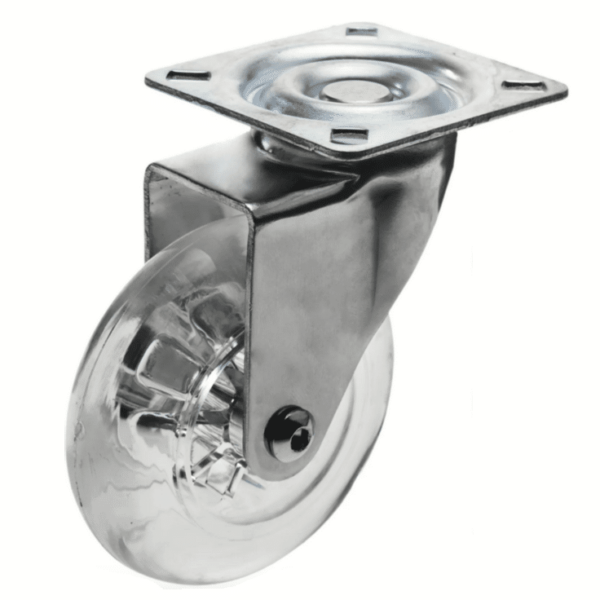 RUEDAS CARRO RUEDAS CARRO GIRATORIO TRANSPARENTE 2" 50 mm 624b