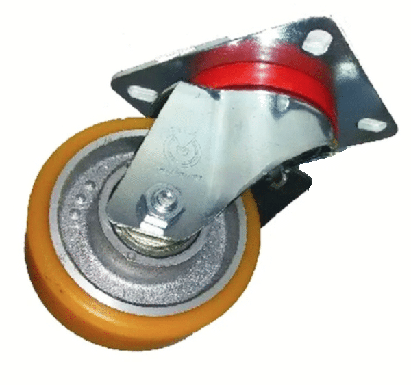 LLANTA DE ALUMINIO RUEDAS INDUSTRIALES GIRATORIAS DE POLIURETANO mm 80x30 RODAMIENTOS 475av