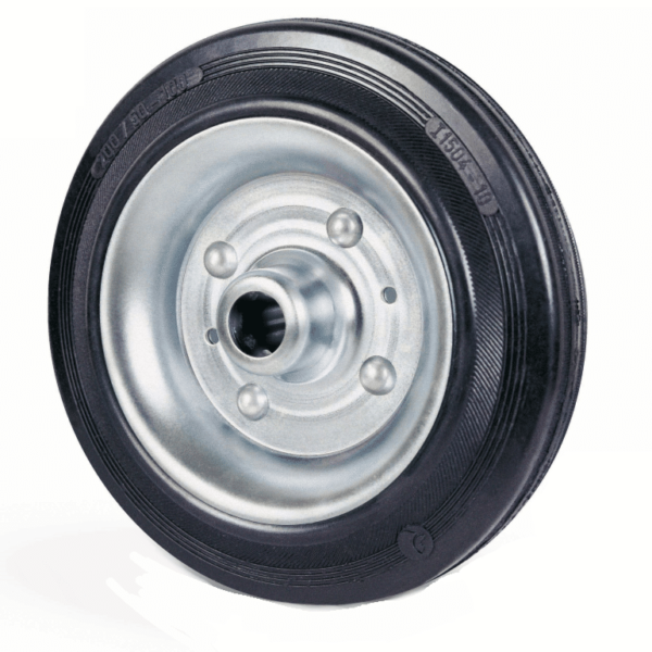 RUEDAS RUEDAS INDUSTRIAL DE CAUCHO MACIZO mm 200x50 RODAMIENTOS 382av