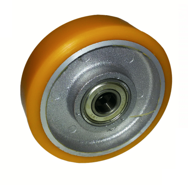 LLANTA DE ALUMINIO LLANTAS INDUSTRIALES POLIURETANO mm 100x30 RODAMIENTOS 370av