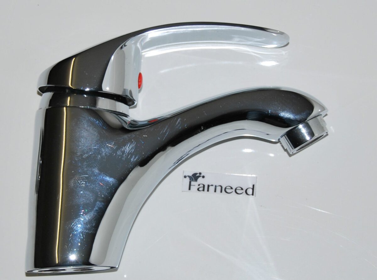 21459 Grifo mezclador de lavabo de latón cromado para baño con mangueras incluidas