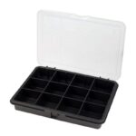 ESTUCHE DE ALMACENAMIENTO 12 COMPARTIMENTOS PARA HERRAMIENTAS PEQUEÑAS 18x13x3,2 cm 201