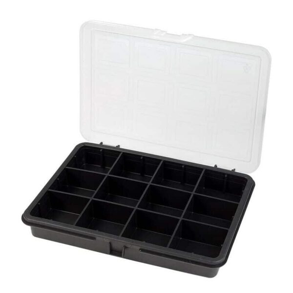 ESTUCHE DE ALMACENAMIENTO 12 COMPARTIMENTOS PARA HERRAMIENTAS PEQUEÑAS 18x13x3,2 cm 201