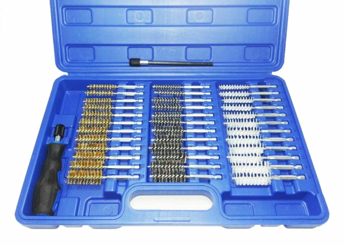 20945 CEPILLOS 38 PIEZAS DE LIMPIEZA CILINDROS DE DESBARBADO TUBOS CASQUILLOS 8 19 MM 1/4" 055