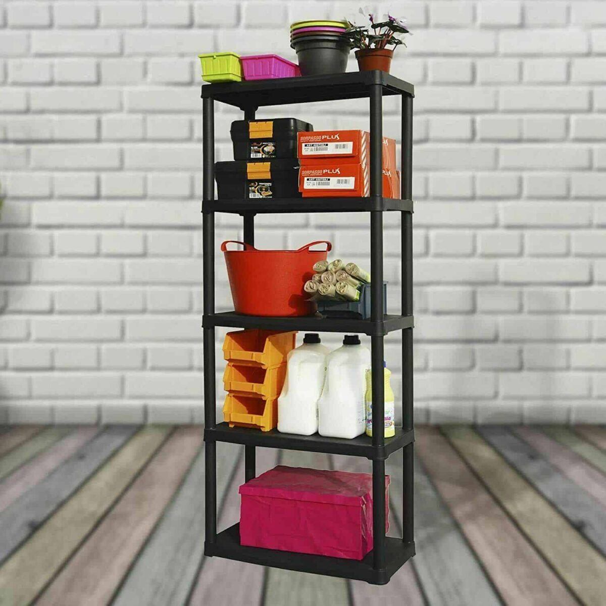 ESTANTERÍA PARA PORTAEQUIPAJES 5 ESTANTES ESTANTES 70x30x175 H CAPACIDAD 100KG 008AP