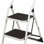 ESCALERA DE TIJERA TABURETE ESCALERA 2 PELDAÑOS ESCALERA DE PELDAÑOS ANTIDESLIZANTE 97x48x7 cm V