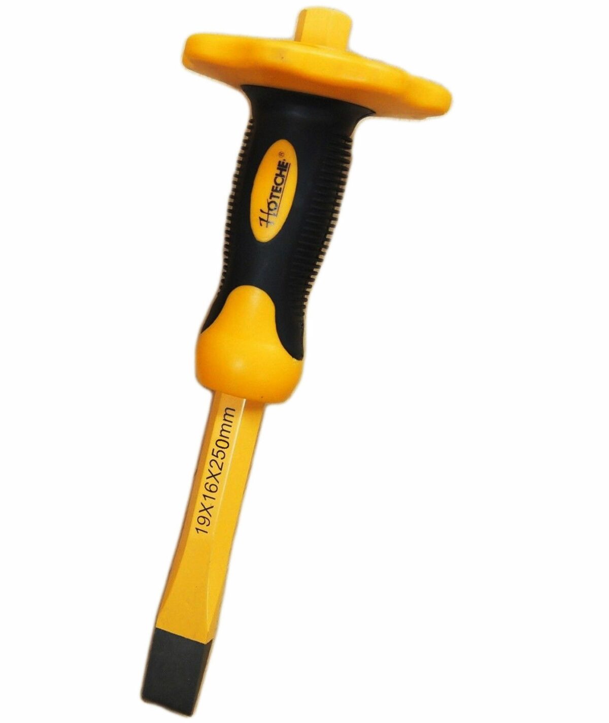 21565 CINCEL PLANO CON PROTECCIÓN DE GUARDAMANOS EDIFICIO DE PIEDRA MASON 19x16x250mm HO