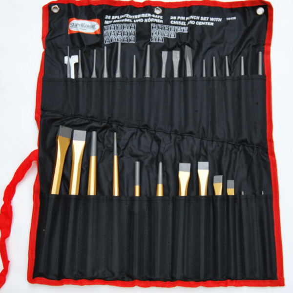 CINCELES PUNZÓN DE CLAVOS JUEGO DE PUNZONES 28 PIEZAS PERNOS CAJA 276
