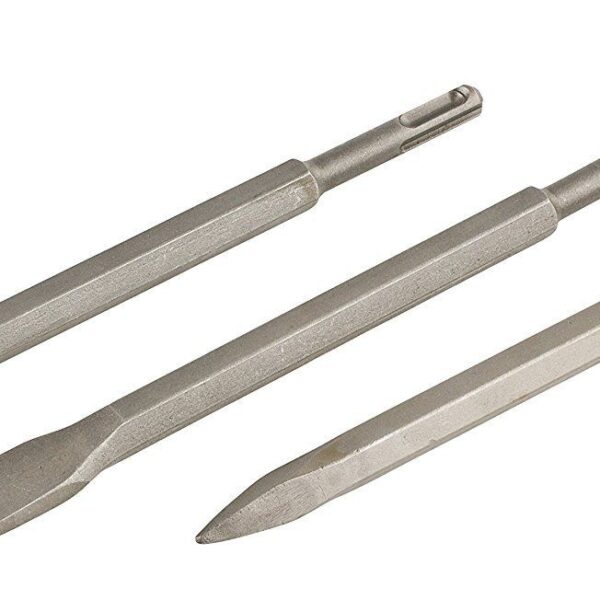 JUEGO DE CINCEL 3 PIEZAS CINCEL SDS PLUS PUNTA PLANA PARA MARTILLO NEUMÁTICO 113