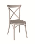 SILLA DE POLIPROPILENO BAR RESTAURANTE SILLAS DE COCINA INTERIOR EXTERIOR GRIS PALOMA 443 cruz